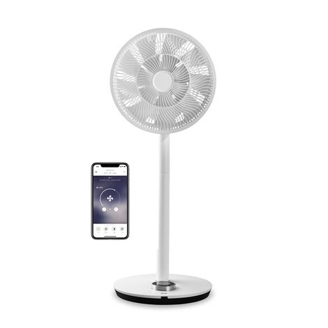 Duux | Smart Fan | Whisper Flex | Stand Fan | White | Diameter 34 cm | Number of speeds 26 | Oscillation | 3-27 W | Yes | Timer
